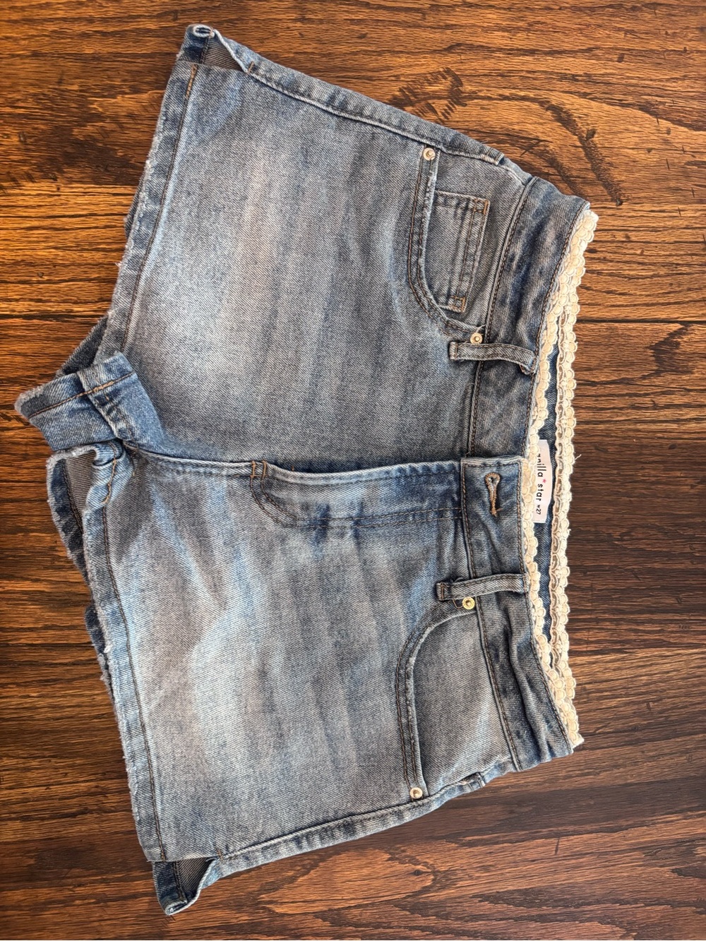 Vanilla Star Light Blue Jean Shorts with White Tag